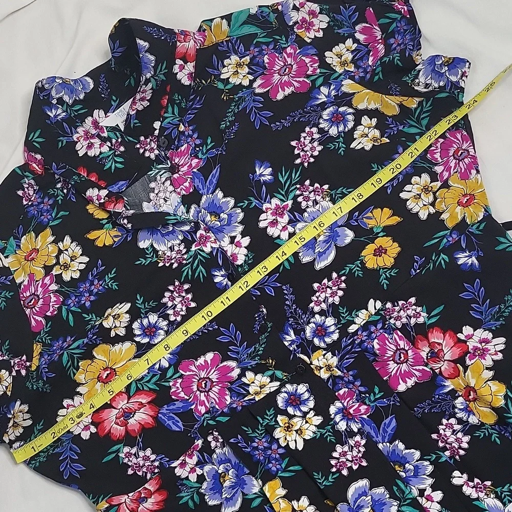 Time and Tru floral button-down dress sz XXL 20 - Picture 6 of 13